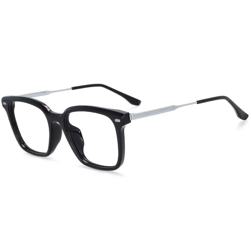 CCspace Unisex Full Rim Square Tr 90 Titanium Frame Eyeglasses 54254