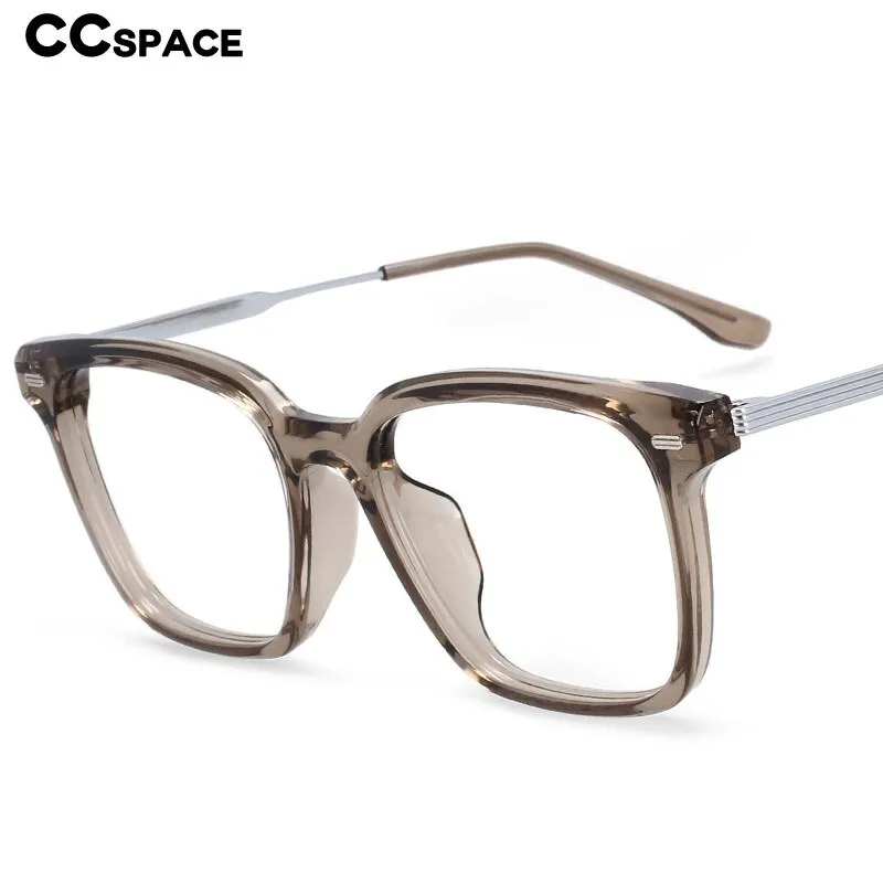 CCspace Unisex Full Rim Square Tr 90 Titanium Frame Eyeglasses 54254