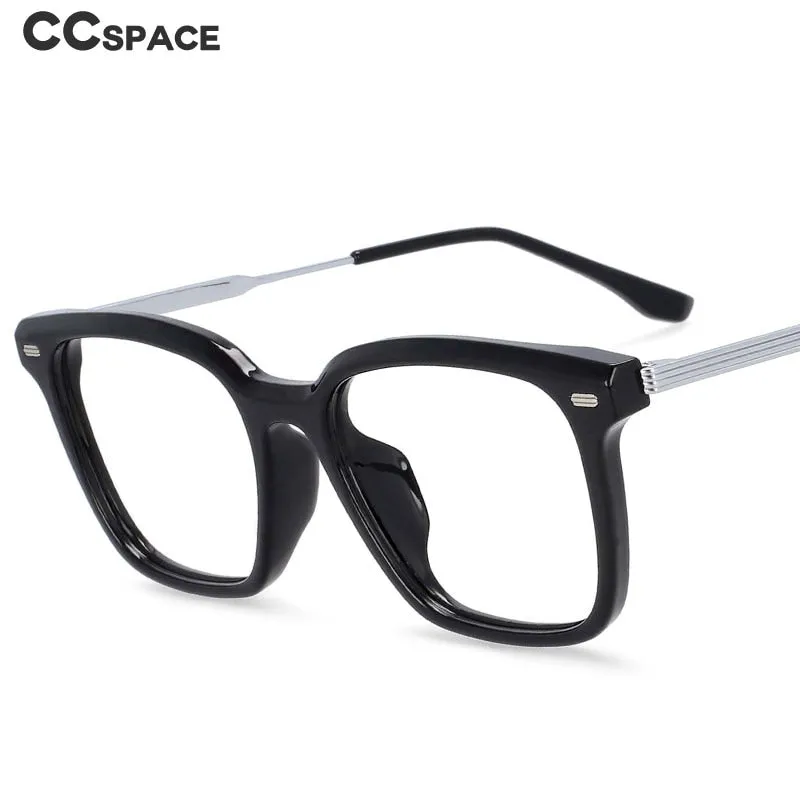 CCspace Unisex Full Rim Square Tr 90 Titanium Frame Eyeglasses 54254