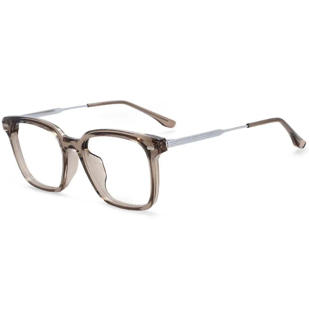 CCspace Unisex Full Rim Square Tr 90 Titanium Frame Eyeglasses 54254