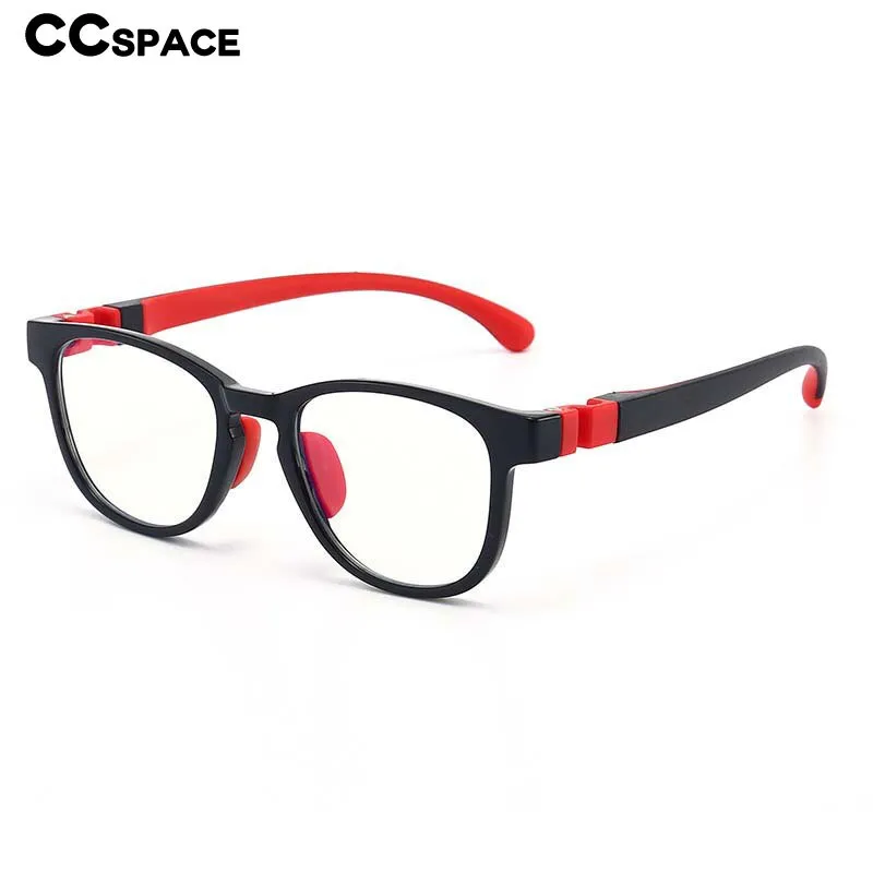 CCspace Unisex Youth Full Rim Square Tr 90 Silicone Eyeglasses 54677