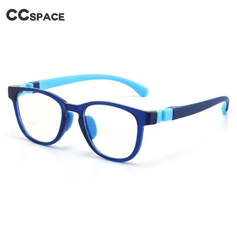 CCspace Unisex Youth Full Rim Square Tr 90 Silicone Eyeglasses 54677