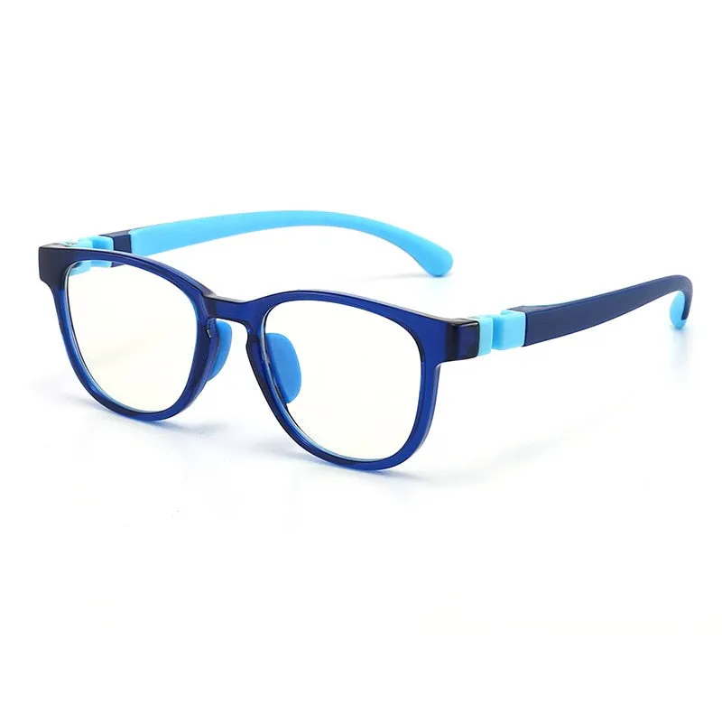 CCspace Unisex Youth Full Rim Square Tr 90 Silicone Eyeglasses 54677