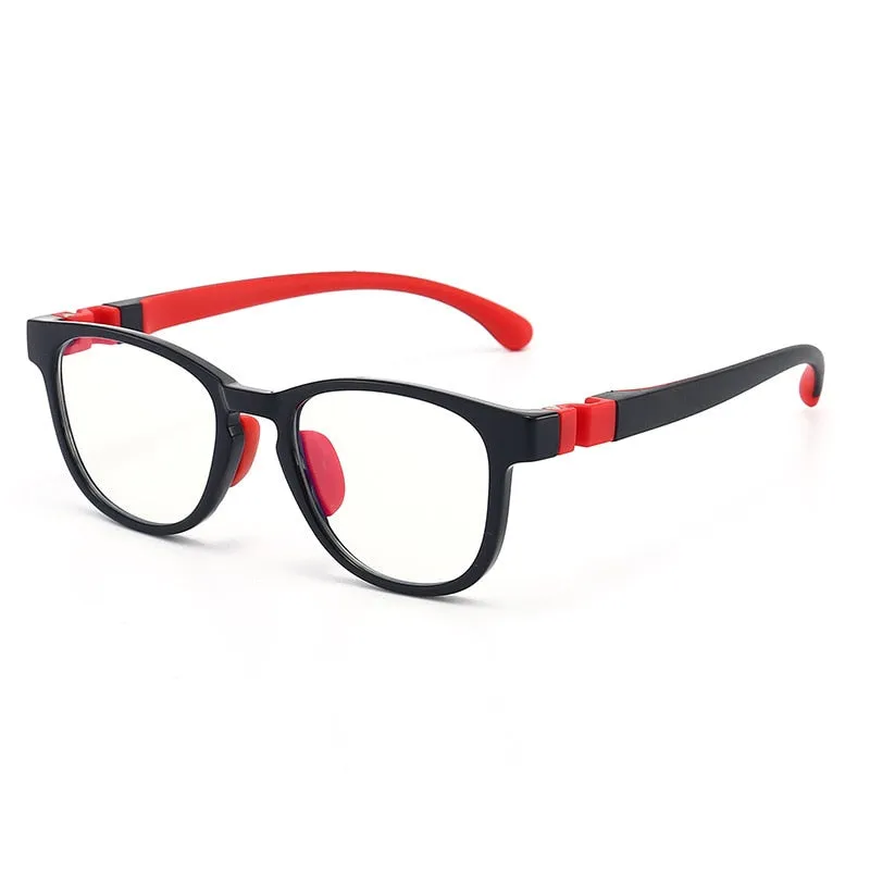 CCspace Unisex Youth Full Rim Square Tr 90 Silicone Eyeglasses 54677