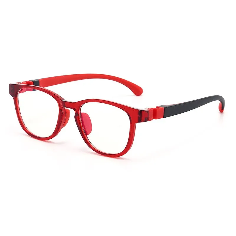 CCspace Unisex Youth Full Rim Square Tr 90 Silicone Eyeglasses 54677