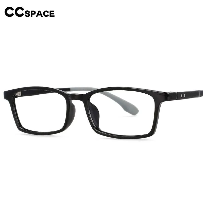 CCspace Unisex Youth Size Full Rim Rectangle Tr 90 Titanium Frame Eyeglasses 54465