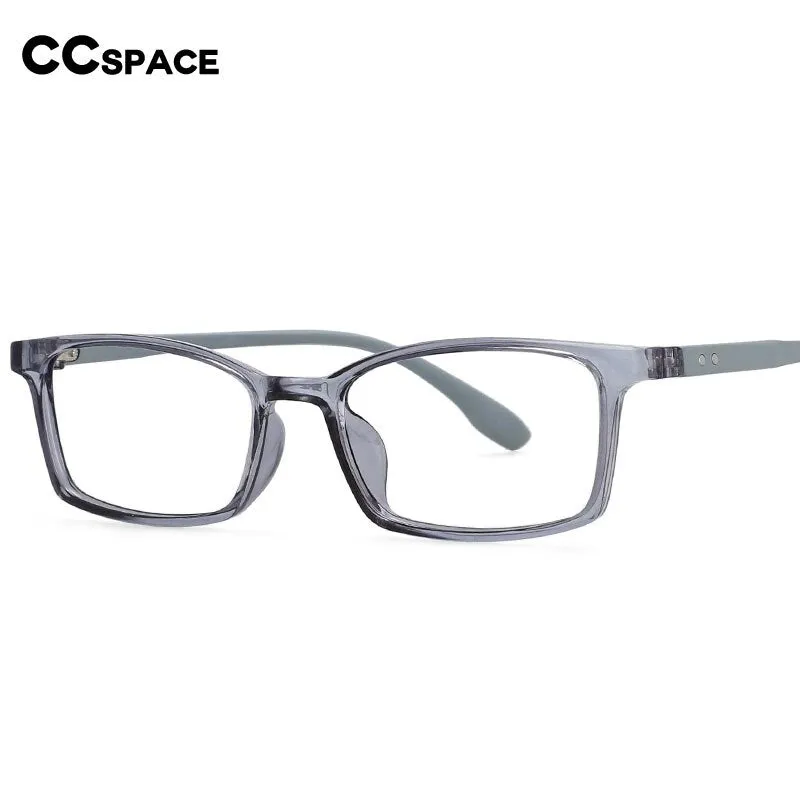 CCspace Unisex Youth Size Full Rim Rectangle Tr 90 Titanium Frame Eyeglasses 54465