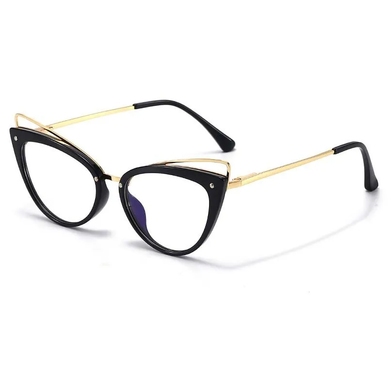 CCspace Women's Full Rim Cat Eye Acetate Alloy Eyeglasses 55060