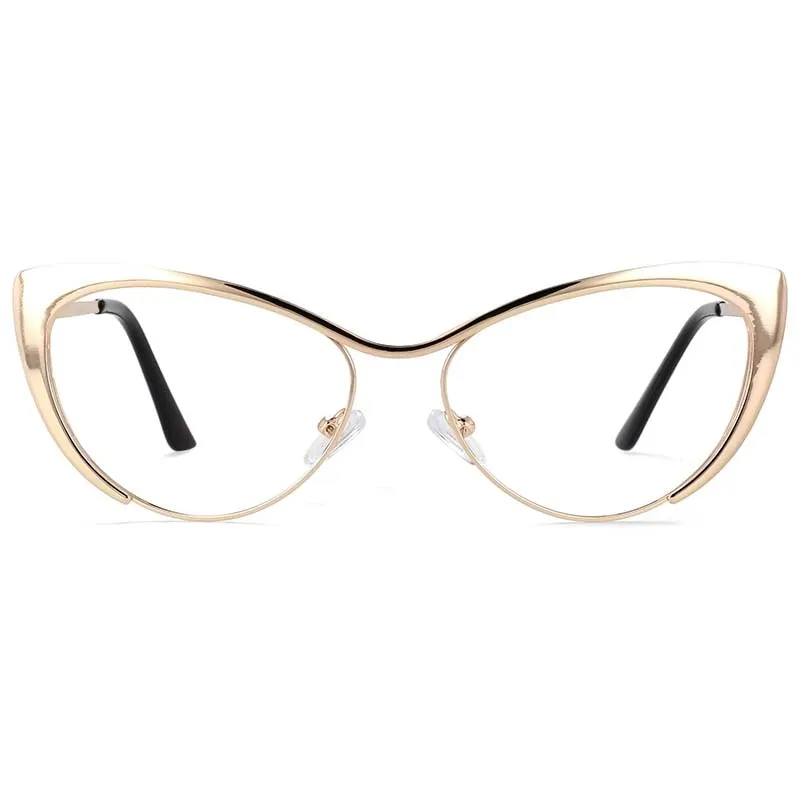 CCspace Women's Full Rim Cat Eye Alloy Eyeglasses 55033