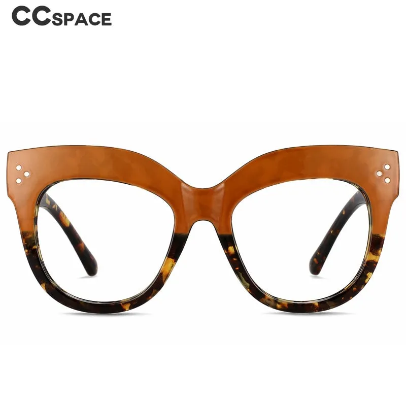 CCspace Women's Full Rim Cat Eye PC Plastic Eyeglasses 56429