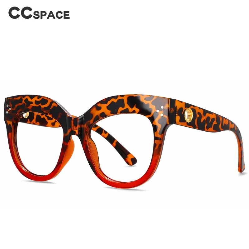 CCspace Women's Full Rim Cat Eye PC Plastic Eyeglasses 56429