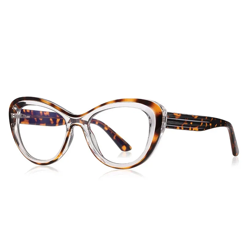 CCspace Women's Full Rim Cat Eye Plastic Eyeglasses 57389