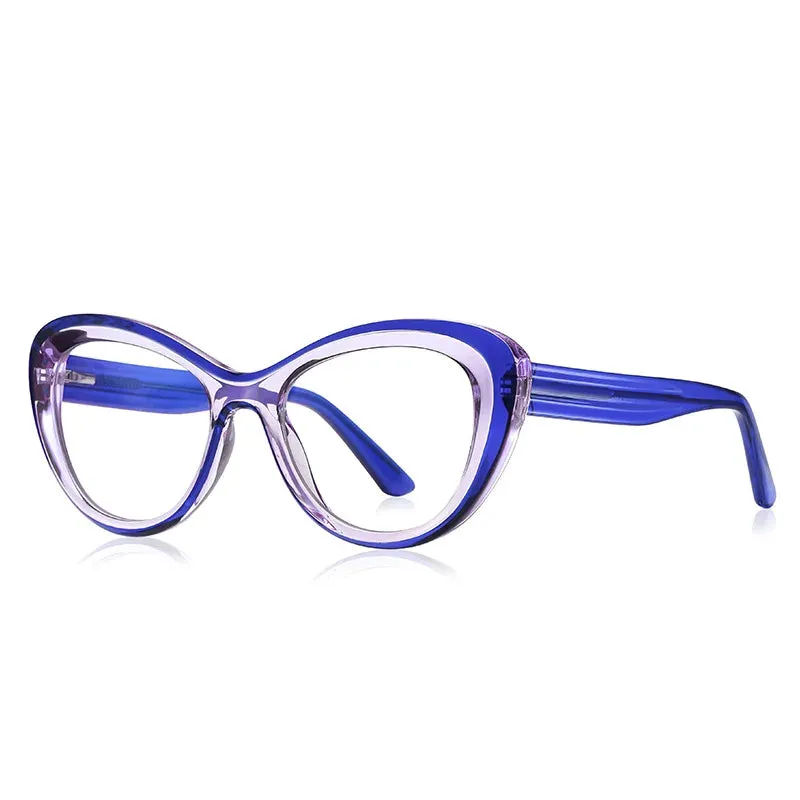 CCspace Women's Full Rim Cat Eye Plastic Eyeglasses 57389