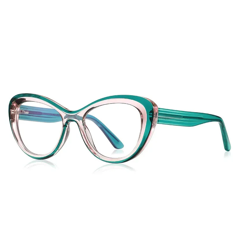 CCspace Women's Full Rim Cat Eye Plastic Eyeglasses 57389