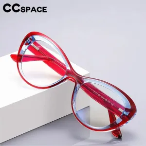 CCspace Women's Full Rim Cat Eye Plastic Eyeglasses 57389