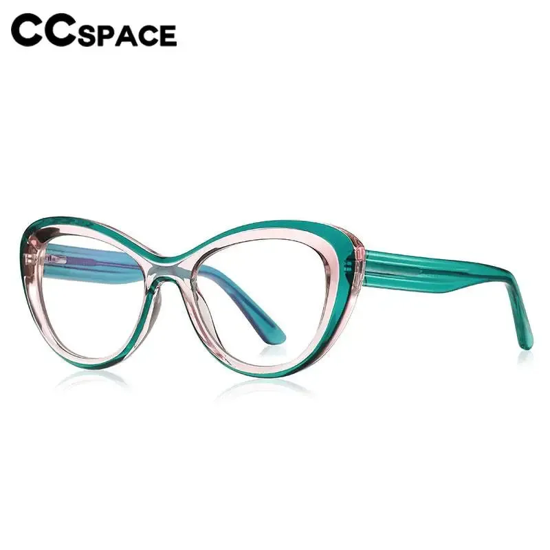 CCspace Women's Full Rim Cat Eye Plastic Eyeglasses 57389