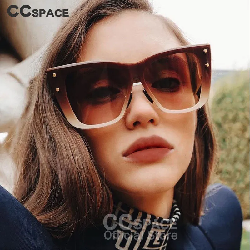 CCspace Women's Full Rim Cat Eye Resin Frame Sunglasses 53689