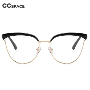 CCspace Women's Full Rim Cat Eye Tr 90 Alloy Eyeglasses 55294