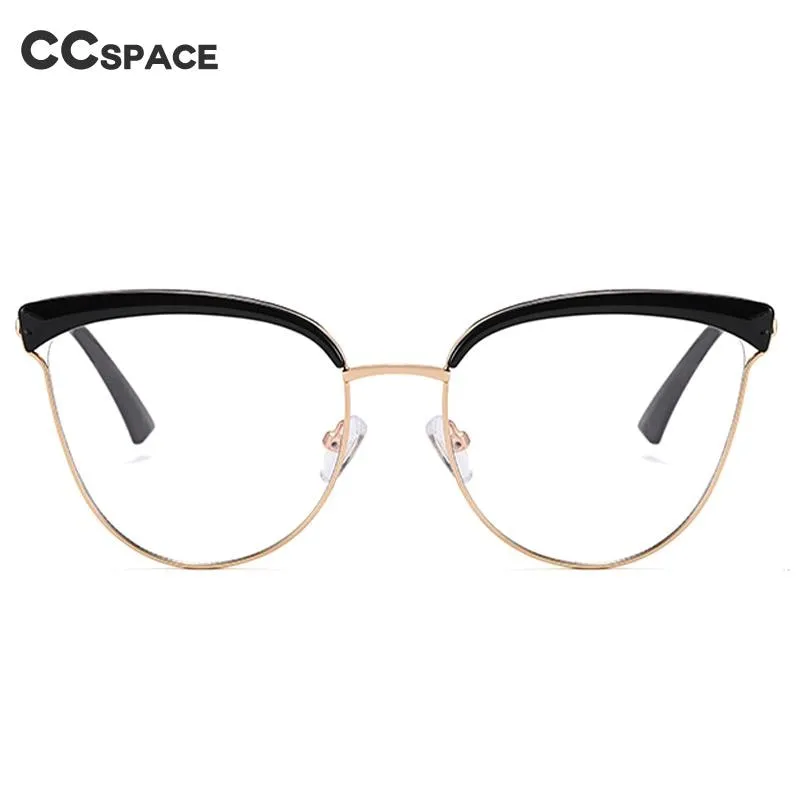 CCspace Women's Full Rim Cat Eye Tr 90 Alloy Eyeglasses 55294