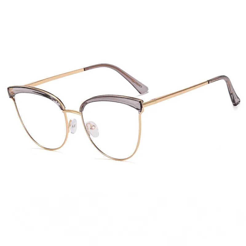 CCspace Women's Full Rim Cat Eye Tr 90 Alloy Eyeglasses 55294