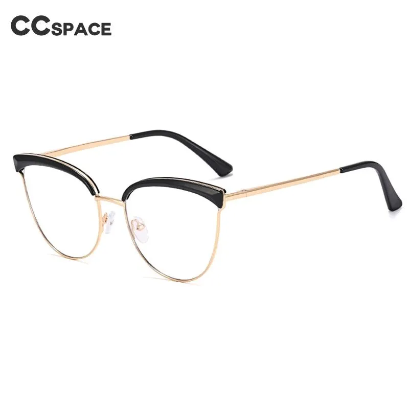 CCspace Women's Full Rim Cat Eye Tr 90 Alloy Eyeglasses 55294