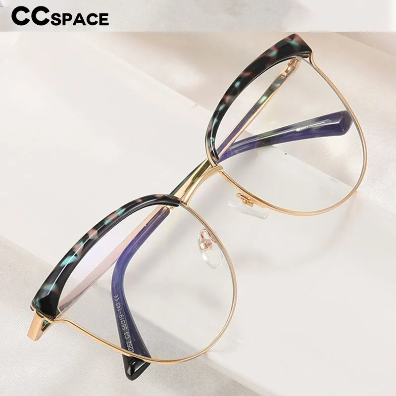 CCspace Women's Full Rim Cat Eye Tr 90 Alloy Eyeglasses 55294