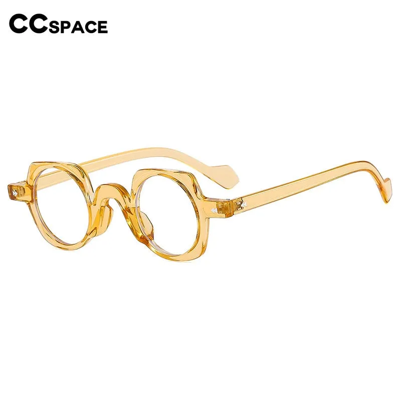 CCspace Women's Full Rim Irregular Round Acetate Eyeglasses 55267