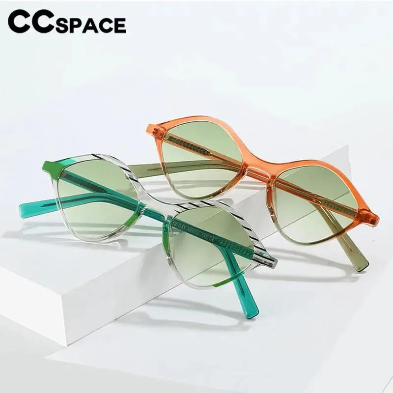 CCspace Women's Full Rim Oval Tr 90 Titanium Eyeglasses 56846