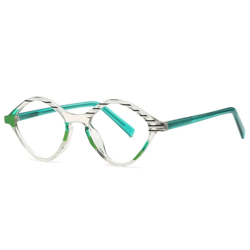 CCspace Women's Full Rim Oval Tr 90 Titanium Eyeglasses 56846