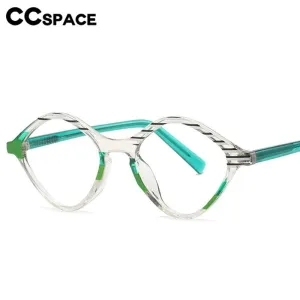 CCspace Women's Full Rim Oval Tr 90 Titanium Eyeglasses 56846