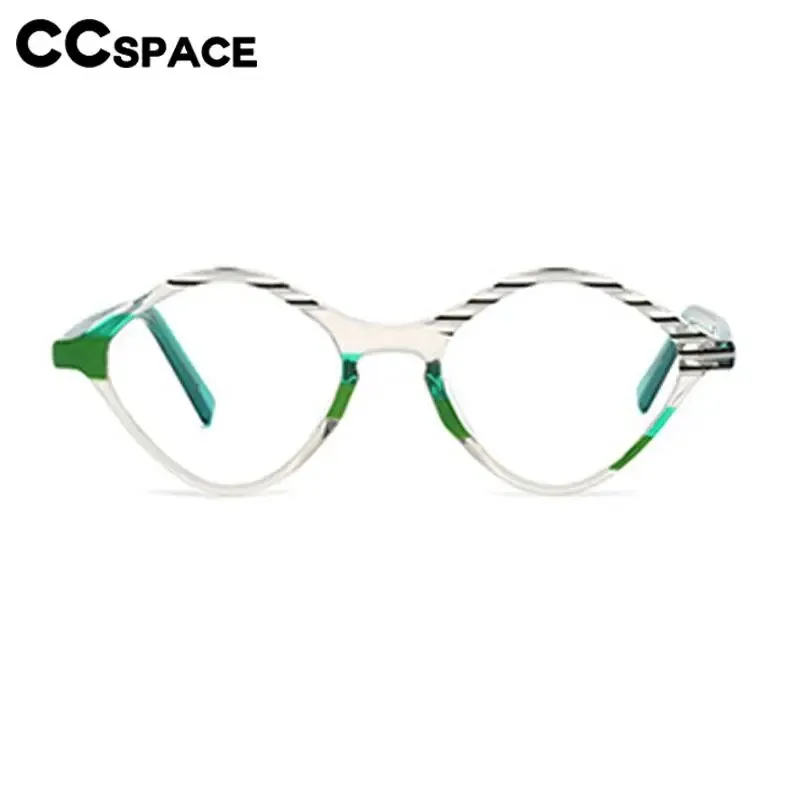 CCspace Women's Full Rim Oval Tr 90 Titanium Eyeglasses 56846