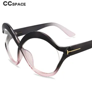 CCspace Women's Full Rim Oversized Round Goggle Acetate Eyeglasses 53873