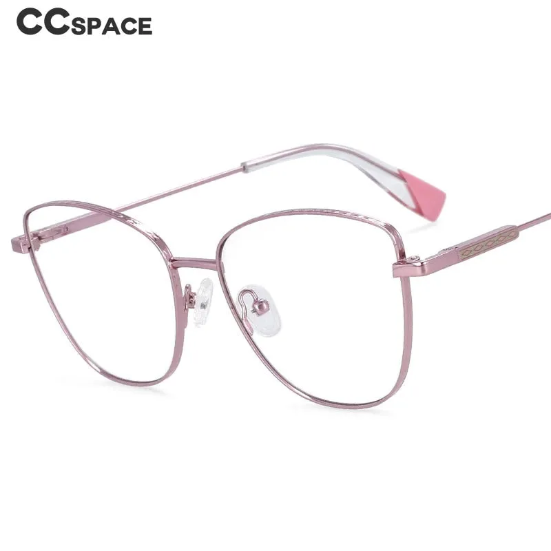 CCspace Women's Full Rim Oversized Square Alloy Frame Eyeglasses 54260