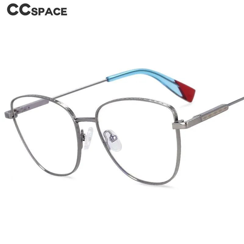 CCspace Women's Full Rim Oversized Square Alloy Frame Eyeglasses 54260