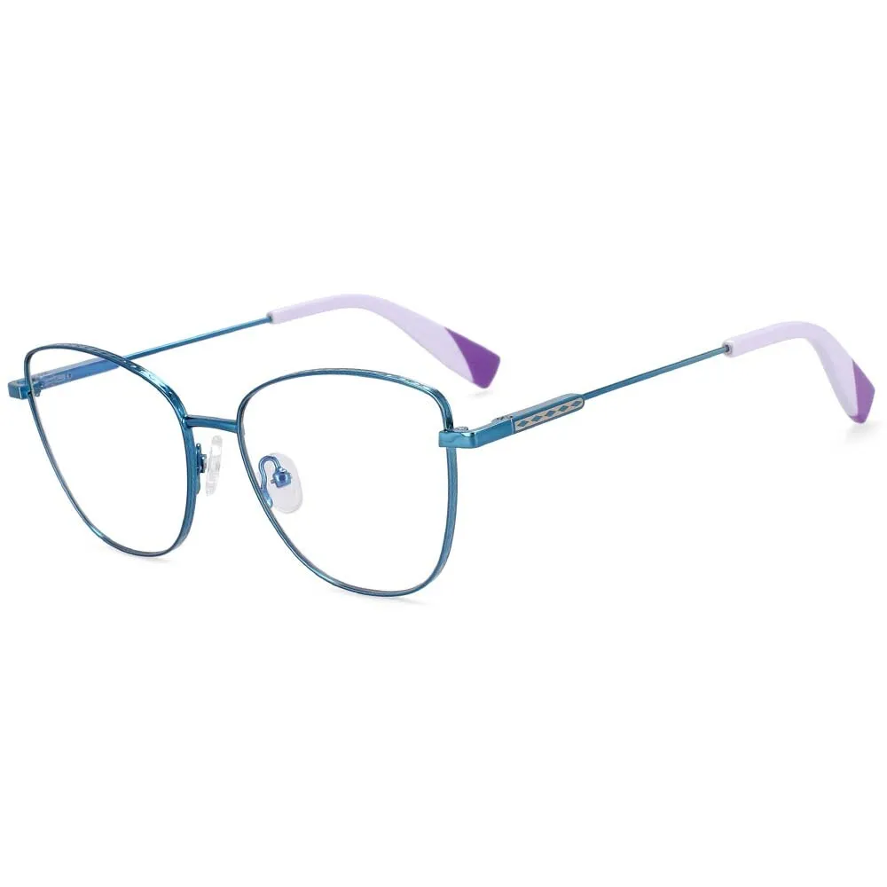 CCspace Women's Full Rim Oversized Square Alloy Frame Eyeglasses 54260