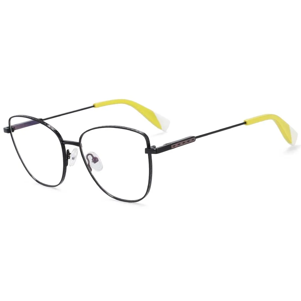 CCspace Women's Full Rim Oversized Square Alloy Frame Eyeglasses 54260