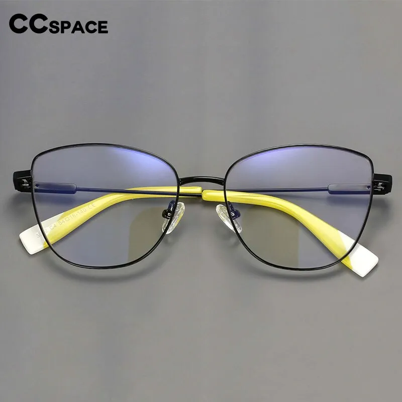 CCspace Women's Full Rim Oversized Square Alloy Frame Eyeglasses 54260