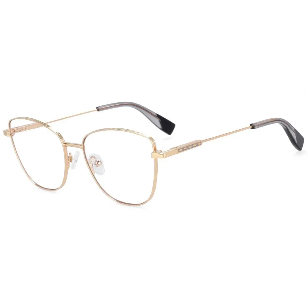 CCspace Women's Full Rim Oversized Square Alloy Frame Eyeglasses 54260