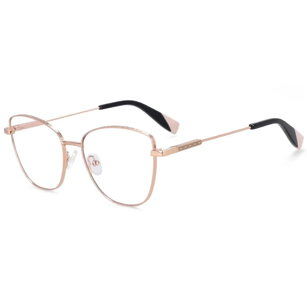 CCspace Women's Full Rim Oversized Square Alloy Frame Eyeglasses 54260