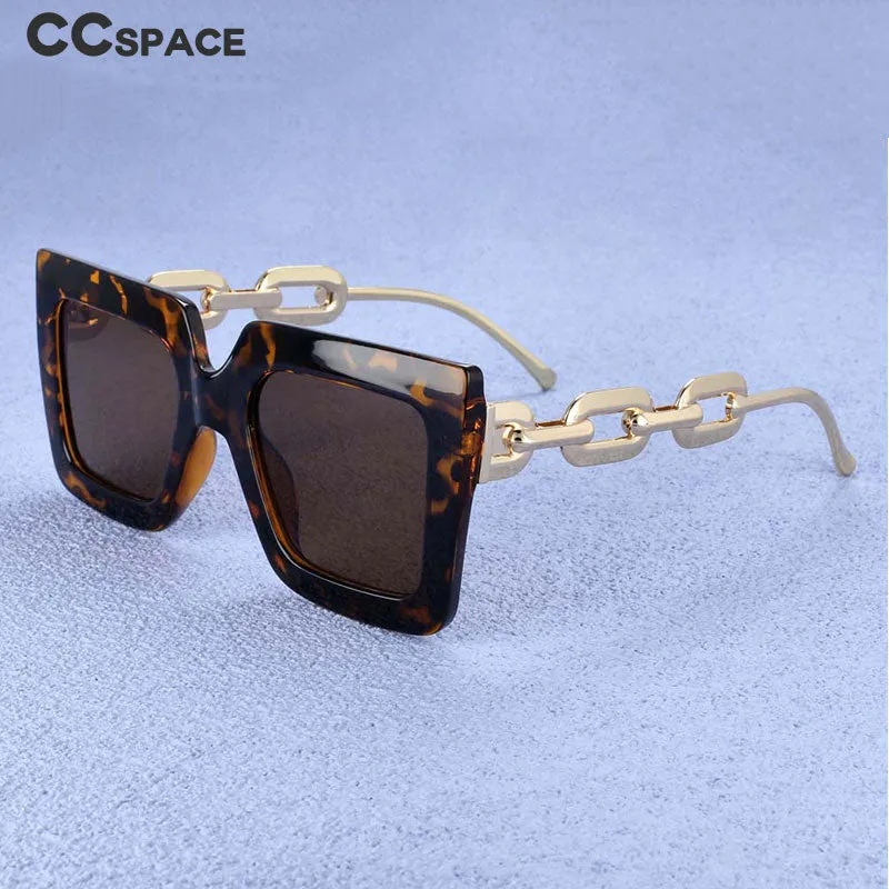 CCspace Women's Full Rim Oversized Square Cat Eye Resin Frame Sunglasses 54210