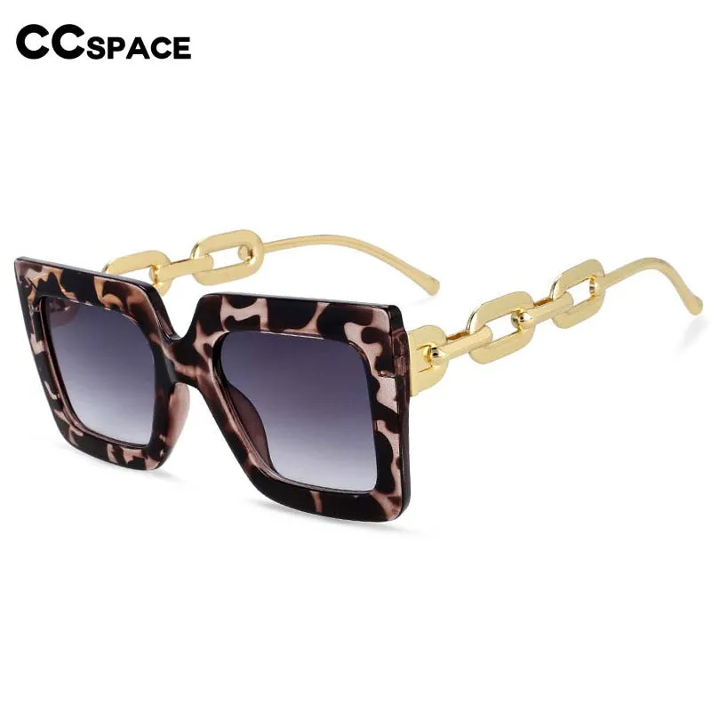 CCspace Women's Full Rim Oversized Square Cat Eye Resin Frame Sunglasses 54210