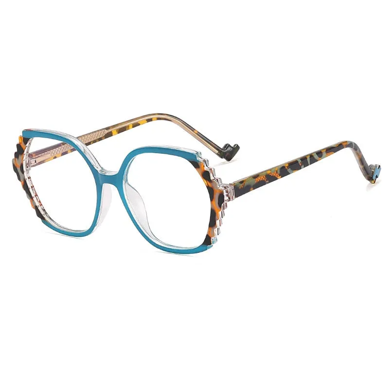 CCspace Women's Full Rim Round Tr 90 Titanium Eyeglasses 56484