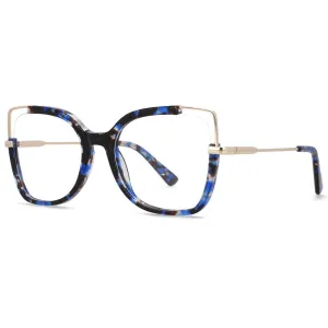 CCspace Women's Full Rim Square Acetate Alloy Eyeglasses 55328