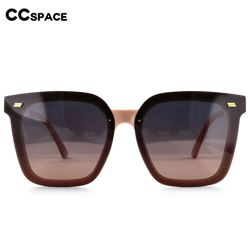 CCSpace Women's Full Rim Square Acetate Frame Polarized Sunglasses 54601