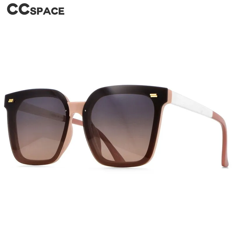 CCSpace Women's Full Rim Square Acetate Frame Polarized Sunglasses 54601