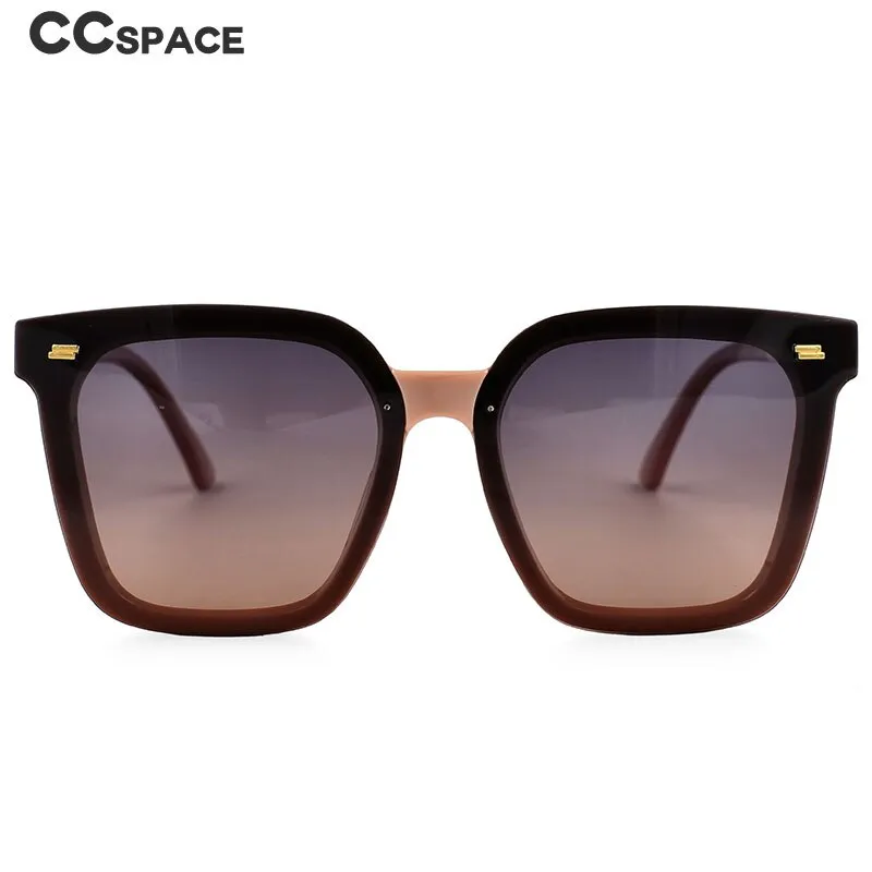 CCSpace Women's Full Rim Square Acetate Frame Polarized Sunglasses 54601