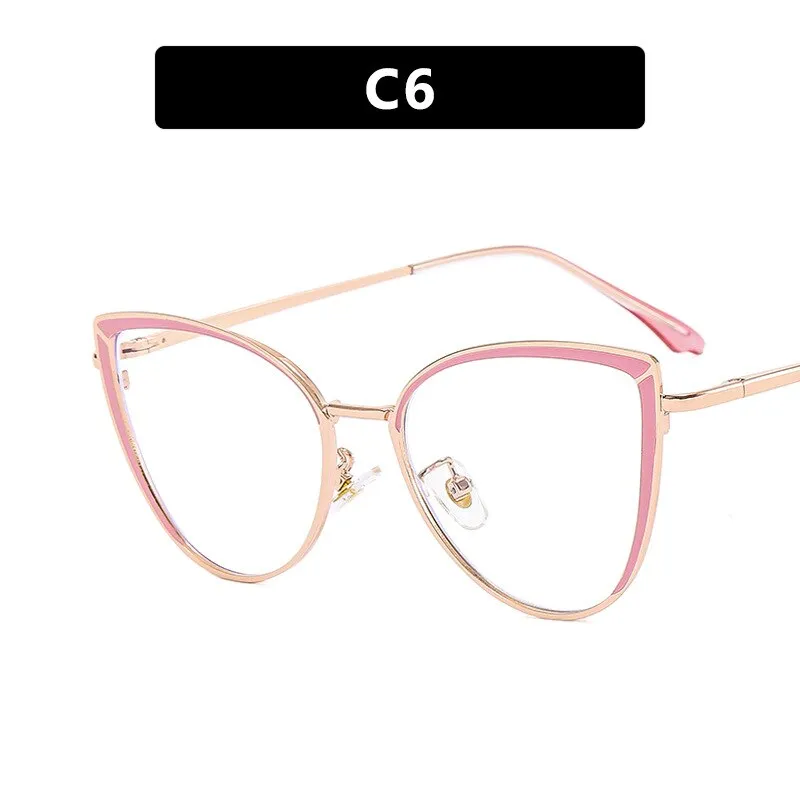 CCspace Women's Full Rim Square Cat Eye Acetate Alloy Eyeglasses 54550