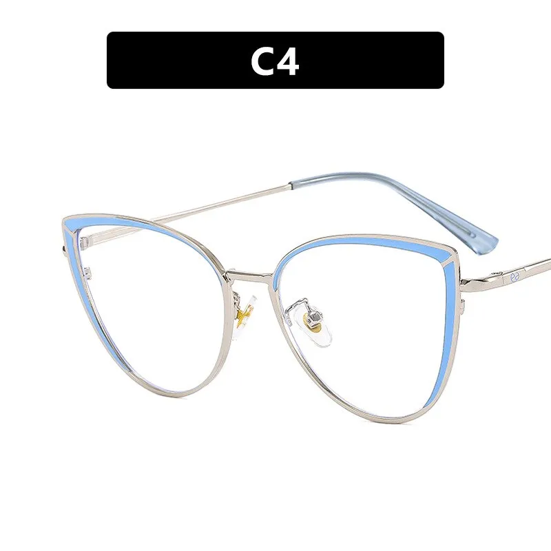 CCspace Women's Full Rim Square Cat Eye Acetate Alloy Eyeglasses 54550