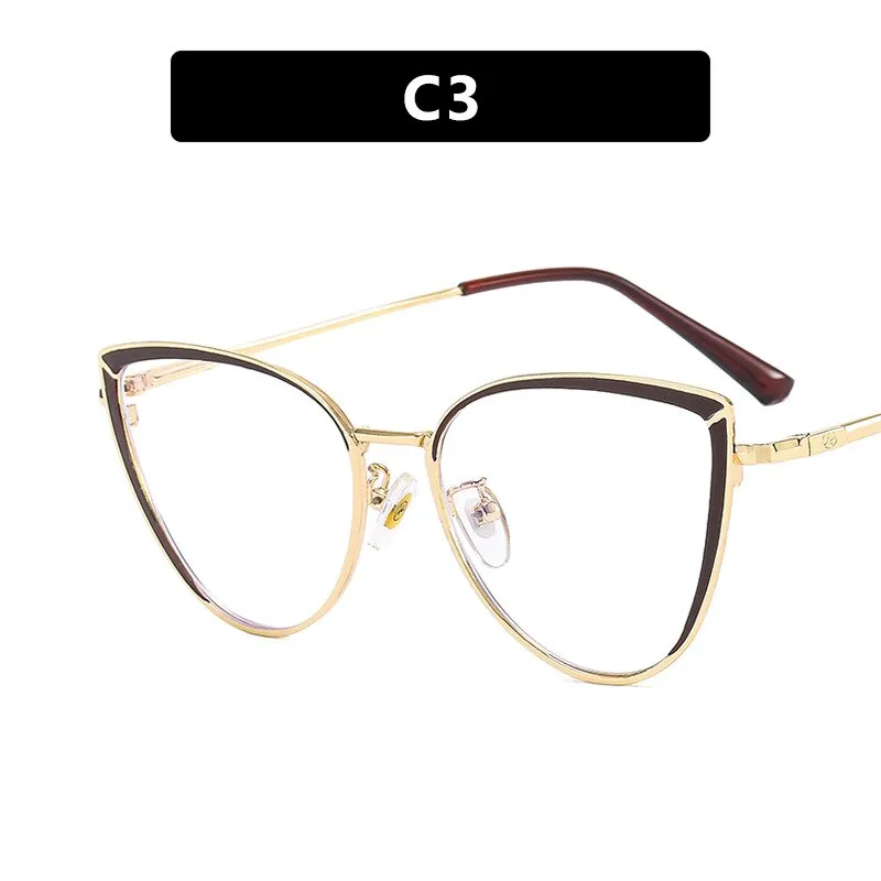 CCspace Women's Full Rim Square Cat Eye Acetate Alloy Eyeglasses 54550