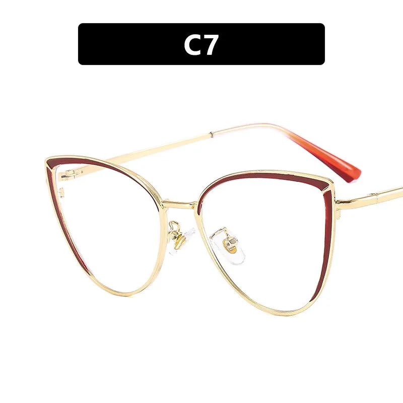 CCspace Women's Full Rim Square Cat Eye Acetate Alloy Eyeglasses 54550